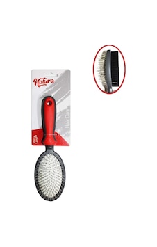Natura Çift Taraflı Kedi Köpek Fırçası Mk326 Large, Oval, Tüy Düğüm Açıcı, Parlatıcı Fırça Natura Çift Taraflı Kedi Köpek Fırçası Mk326 Large, Oval, Tüy Düğüm Açıcı, Parlatıcı Fırça