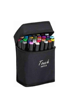 Çift Taraflı Uçlu Marker Keçeli Kalem Seti, 36 Renk, Çantalı Çift Taraflı Uçlu Marker Keçeli Kalem Seti, 36 Renk, Çantalı