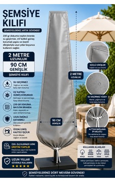 Şemsiye Kılıfı Su Geçirmez 230 Gr Dokuma Naylon Branda Uv Korumalı Bahçe Şemsiye Koruyucu Gri Şemsiye Kılıfı Su Geçirmez 230 Gr Dokuma Naylon Branda Uv Korumalı Bahçe Şemsiye Koruyucu Gri