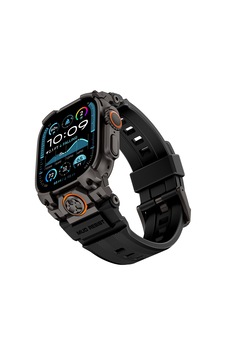 Watch Ultra 49mm Uyumlu Mohseven İwatch Armor Silikon Kordon Siyah Watch Ultra 49mm Uyumlu Mohseven İwatch Armor Silikon Kordon Siyah