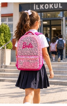 İlkokul Okul Çantası Kız Çocuk Pembe Sırt Çantası 43x28x12 Cm Desenli İlkokul Okul Çantası Kız Çocuk Pembe Sırt Çantası 43x28x12 Cm Desenli
