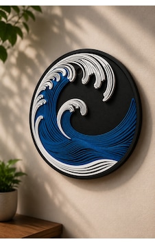 Dalga Temalı Yuvarlak Duvar Dekoru Deniz Desenli Duvar Süsü Dekoratif Pla Pano 21 Cm Dalga Temalı Yuvarlak Duvar Dekoru Deniz Desenli Duvar Süsü Dekoratif Pla Pano 21 Cm