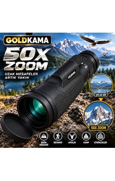 Yüksek Zoomlu Hd Monoküler El Dürbünü Av, Kamp, Doğa Gözlemi İçin Suya Dayanıklı Dürbün Siyah
