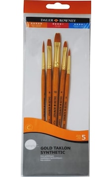 Daler Rowney Simply Gold Taklon Synthetic 5Li Fırça Seti Kod:501 Daler Rowney Simply Gold Taklon Synthetic 5Li Fırça Seti Kod:501