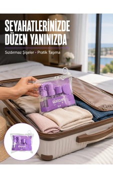 Northcity 5 Parça Seyahat Kişisel Bakım Seti Şişe Sprey Krem Kutulu Yeni Nesil Krem - Lacivert