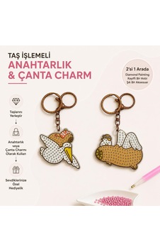 5d Elmas Taş İşlemeli Anahtarlık & Çanta Charmı 2'li Set 5x6 Cm Diamond Painting Keychain & Bag Charm Bkbt17866 5d Elmas Taş İşlemeli Anahtarlık & Çanta Charmı 2'li Set 5x6 Cm Diamond Painting Keychain & Bag Charm Bkbt17866