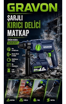 Mur-cell Gravon Şarjlı Kırıcı Delici Matkap Hilti 20v 4ah Mur-cell Gravon Şarjlı Kırıcı Delici Matkap Hilti 20v 4ah