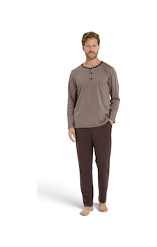 Pijadore Erkek %100 Pamuk Uzun Kollu Pamuklu Pijama Takımı 2287 Kahverengi Pijadore Erkek %100 Pamuk Uzun Kollu Pamuklu Pijama Takımı 2287 Kahverengi