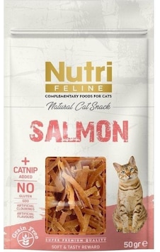 Nutri Feline Somon Ve Kedi Otlu Kedi Ödül Maması 50gr Nutri Feline Somon Ve Kedi Otlu Kedi Ödül Maması 50gr