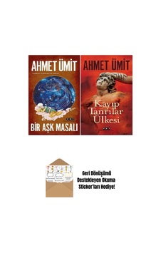 Bir Aşk Masalı + Kayıp Tanrılar Ülkesi / Ahmet Ümit 2 Kitap Set + Okuma Sticker'ları