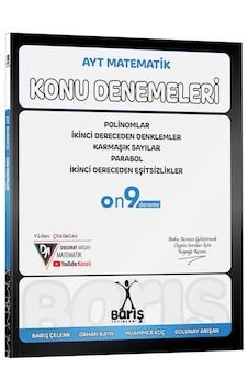 Barış Yayınları AYT Matematik Polinomlar İkinci Dereceden Denklemler - Eşitsizlikler Karmaşık Sayılar Parabol Konu Denemeleri Barış Yayınları AYT Matematik Polinomlar İkinci Dereceden Denklemler - Eşitsizlikler Karmaşık Sayılar Parabol Konu Denemeleri