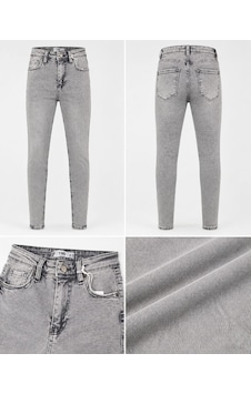 Ymr Moda Dar Paça Kar Yıkama Bayan Kot Pantolon Ymr-02425 Açık Gri Ymr Moda Dar Paça Kar Yıkama Bayan Kot Pantolon Ymr-02425 Açık Gri
