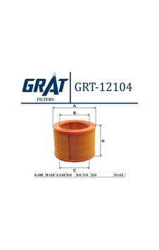 Hava Filtresi Grat 12104 Peugeot Partner Hava Filtresi Grat 12104 Peugeot Partner
