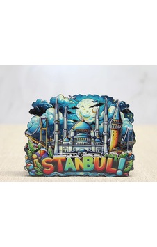 Ahşap İstanbul Temalı Magnet Alk4597 Ahşap İstanbul Temalı Magnet Alk4597