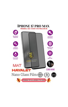 İphone 17 Pro Max Tam Uyumlu Mat Privacy Esnek Nano Ekran Koruyucu Film İphone 17 Pro Max Tam Uyumlu Mat Privacy Esnek Nano Ekran Koruyucu Film