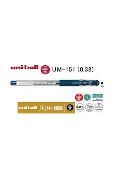 Uni-Ball UM-151 0.38 Signo Jel Kalem Mavi - Siyah Uni-Ball UM-151 0.38 Signo Jel Kalem Mavi - Siyah