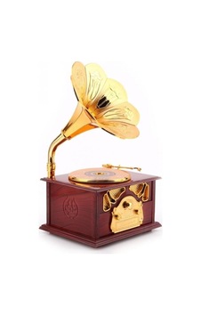 Phonograph Lik Müzik Kutusu Kahverengi