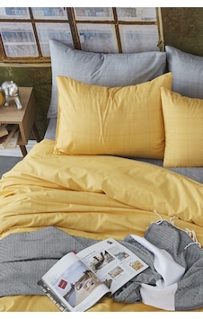 BonjardinHome Tek Kişilik Çift Taraflı Nevresim Takımı %100 Pamuk Sarı Gri BonjardinHome Tek Kişilik Çift Taraflı Nevresim Takımı %100 Pamuk Sarı Gri