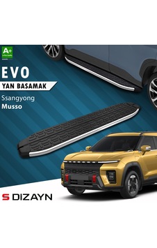 S-dizayn Ssangyong Musso Elektrikli Evo Krom Yan Basamak 223 Cm 2025 Üzeri A+ Kalite