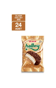 Ülker Halley Çikolata Kaplı Bisküvi 24 x 30 G