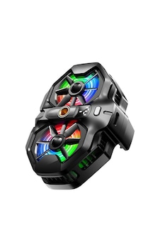 Büro Ev Ofis Cihazı İçin Rgb Ekran Tripod Bağlantı Klipsli Çift Fan Telefon Soğutucu Büro Ev Ofis Cihazı İçin Rgb Ekran Tripod Bağlantı Klipsli Çift Fan Telefon Soğutucu