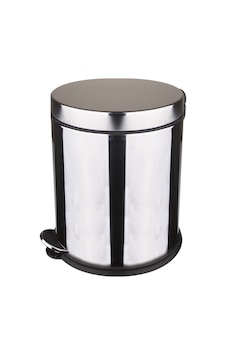 Pedallı Çöp Kovası 5 Lt Çelik Gri