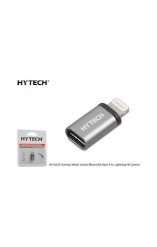 Hytech Hy-Xo25 Gümüş Metal Micro Usb 5Pin F To Lightning M Çeviri