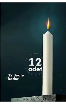 Klasik Mum 12 Adet - Kokusuz Mum 721864 Çok Renkli Klasik Mum 12 Adet - Kokusuz Mum 721864 Çok Renkli