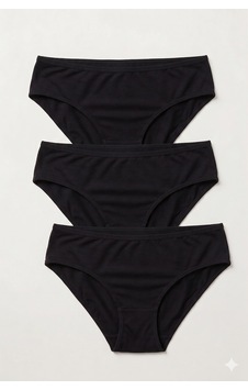 İki Yıldız İyteks Bayan Bambu Bikini Bel Külot 3'lü 2004 Siyah İki Yıldız İyteks Bayan Bambu Bikini Bel Külot 3'lü 2004 Siyah
