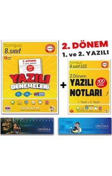 Tonguç Akademi 8. Sınıf 2. Dönem Yazılı Denemeleri - 2. Dönem Yazılı Notları - Süper İkili Set 2 Kitap Tonguç Akademi 8. Sınıf 2. Dönem Yazılı Denemeleri - 2. Dönem Yazılı Notları - Süper İkili Set 2 Kitap