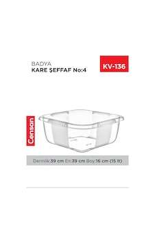 Kare Şeffaf Badya 1 Adet 4 No Royaleks-e167 Şeffaf