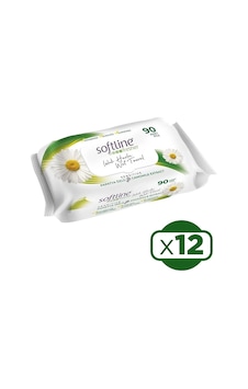 Softline Fresher Sensitive Papatya Özlü Islak Mendil 90'lı 12 Li
