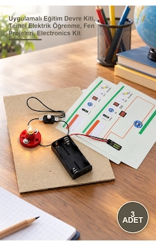 3 Adet Elektrik Deney Seti Uygulamalı Eğitim Devre Kiti, Temel Elektrik Öğrenme, Fen Projeleri, Electronics Kit 3 Adet Elektrik Deney Seti Uygulamalı Eğitim Devre Kiti, Temel Elektrik Öğrenme, Fen Projeleri, Electronics Kit
