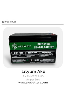 Akawatt Lityum Akü 12v 12ah Lityum Lifepo4 Batarya