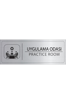 Mayeka Uygulama Odası İsimlik Gümüş Metal Kapı İsimliği Levhası Yönlendirme Tabelası Mayeka Uygulama Odası İsimlik Gümüş Metal Kapı İsimliği Levhası Yönlendirme Tabelası