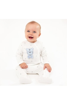 Sebi Bebe Puantiyeli Ayılı Papyonlu Tulum 1138 Gri Sebi Bebe Puantiyeli Ayılı Papyonlu Tulum 1138 Gri