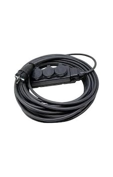 Siyah Renk Topraklı Kauçuk Seyyar Uzatma Elektrik Kablosu Cca 3 X 1,5 Mm 10 Mt 3 Lü Priz Siyah Renk Topraklı Kauçuk Seyyar Uzatma Elektrik Kablosu Cca 3 X 1,5 Mm 10 Mt 3 Lü Priz
