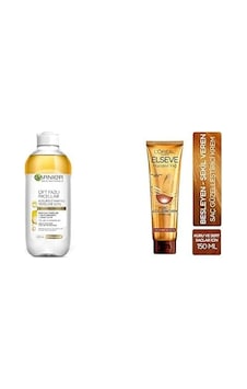 Skin Naturals Çift Fazlı Micellar Kusursuz Makyaj Temizleme Suyu 400 Ml + L'oréal Paris Elseve Mucizevi Yağ Saç Güzelleştirici Krem 150 Ml - Kuru Ve Sert Saçlar İçin 0 Skin Naturals Çift Fazlı Micellar Kusursuz Makyaj Temizleme Suyu 400 Ml + L'oréal Paris Elseve Mucizevi Yağ Saç Güzelleştirici Krem 150 Ml - Kuru Ve Sert Saçlar İçin 0