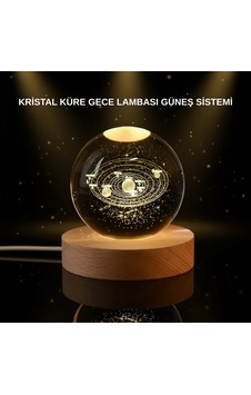 Lexroo Led Işıklı Kristal Küre Ahşap Standlı Dekoratif Gezegen Mo Lexroo Led Işıklı Kristal Küre Ahşap Standlı Dekoratif Gezegen Mo