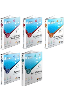 Aydın 2024 8. Sınıf Matematik + Türkçe + Fen + İnkılap + Din Üç Adım Soru Seti 5 Kitap Aydın 2024 8. Sınıf Matematik + Türkçe + Fen + İnkılap + Din Üç Adım Soru Seti 5 Kitap