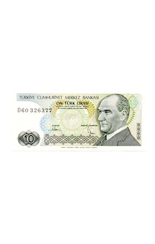 10 Lira 7.emisyon 2.tertip D60 326377 Wb0254 10 Lira 7.emisyon 2.tertip D60 326377 Wb0254