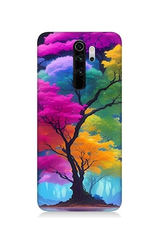 Xiaomi Redmi Note 8 Pro Uyumlu Silikon Kılıf Renkli Hayat Ağacı Xiaomi Redmi Note 8 Pro Uyumlu Silikon Kılıf Renkli Hayat Ağacı