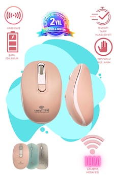 Kablosuz Wireless Mouse Pembe Diğer