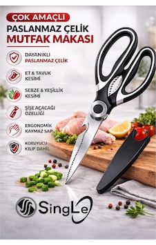 Premium Çelik Mutfak Makası Saklama Kılıflı Çok Amaçlı Premium Çelik Mutfak Makası Saklama Kılıflı Çok Amaçlı