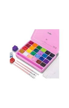 Himi Jelly Cup Gouache Set 24 Colours Guache +3 Brushe Çoklu