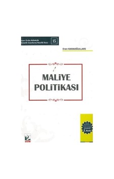 Maliye Politikası Eren Karaoğulları 2.El İadesiz Maliye Politikası Eren Karaoğulları 2.El İadesiz