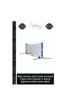 Özel Üretim Scx-1204 Portatif Tenis Seti Çantalı 3 Metre Eğlence Hafta Sonu Okul Özel Üretim Scx-1204 Portatif Tenis Seti Çantalı 3 Metre Eğlence Hafta Sonu Okul