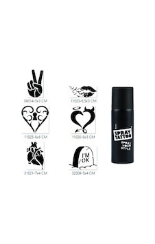 Airbrush Tattoo Aşkın Zaferi Spray Tattoo Geçici Sprey Dövme Seti