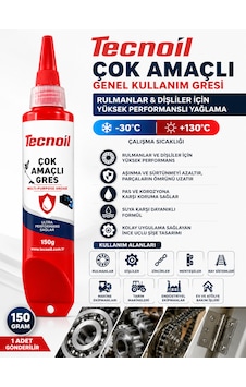 Çok Amaçlı Gres Tüm Rulman Ve Dişliler Ve Mekanik Aksamlarda Kullanılabilir -30 Derece + 130 Derece 150 Gram