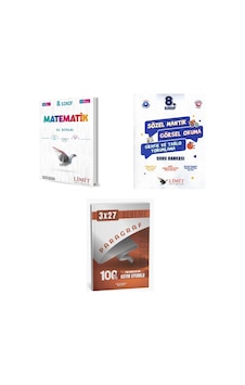 2027 Limit 8. Sınıf Matematik El Kitabı + Mantık Sözel Görsel Okuma Grafik Ve Tablo Yorumlama Soru 3'lü Set 2027 Limit 8. Sınıf Matematik El Kitabı + Mantık Sözel Görsel Okuma Grafik Ve Tablo Yorumlama Soru 3'lü Set